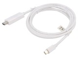 Cablu DisplayPort la HDMI 2m Alb