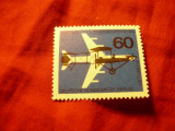 Serie 1 valoare Berlin 1962 - Aviatie, Nestampilat