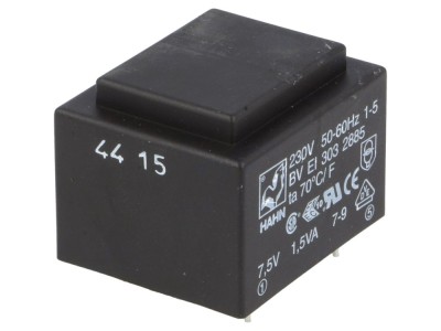 Transformator PCB 1,5VA 7,5V foto