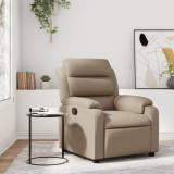 vidaXL Fotoliu rabatabil, cappuccino, piele ecologică 373492