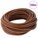 vidaXL Cord din Piele Maro deschis &Oslash;4 mm x 50 m Piele 42022008