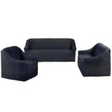 Cumpara ieftin Huse Elastice si Creponate fara Volane, Canapea 3 Persoane + 2 Fotolii, Fume - HEP27