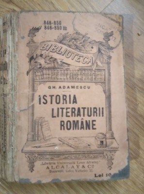 A. Istoria Literaturi Romane Biblioteca pentru toți foto