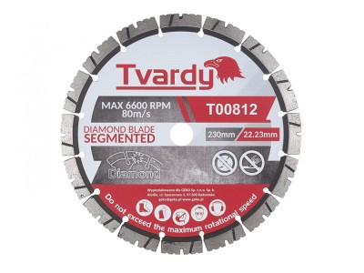 Disc diamantat segmentat, 230 x 12 x 22.23 mm, Tvardy T00812 foto