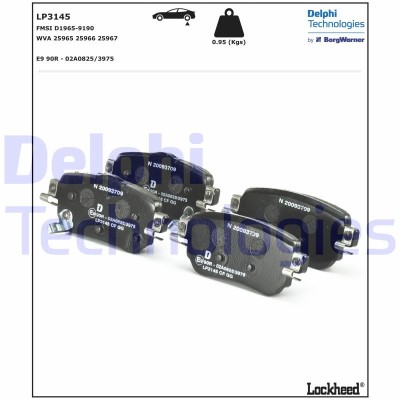 DELPHI LP3145 set placute frana,frana disc foto