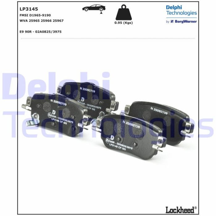 DELPHI LP3145 set placute frana,frana disc
