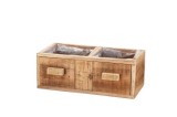 Cumpara ieftin Ghiveci flori lemn maro 40 x 20 x 15 cm