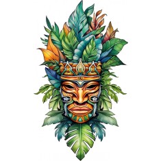 Sticker decorativ, Masca, Multicolor, 90 cm, 1288STK-3