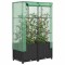 vidaXL Strat &icirc;nălțat cu husă de seră, aspect ratan, 80x40x138 cm 4015814