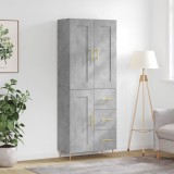 Dulap &icirc;nalt, gri beton, 69,5x34x180, lemn compozit
