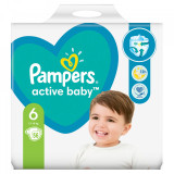 Scutece Pampers Active Baby Giant Pack Marimea 6, 15+ kg, 56 buc
