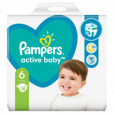 Scutece Pampers Active Baby Giant Pack Marimea 6, 13-18 kg, 56 buc foto