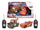 Set 2 masinute cu telecomanda Cars Fulger McQueen si Mater, 1:32