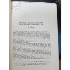 Stabilirea relatiilor diplomatice intre Romania si U.R.S.S. in anul 1934 - M. Rusenescu cu dedicatie