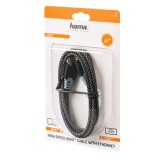 Cablu HDMI High-Speed Hama, mufa tata - tata, 8K, Ethernet, textil, 1.5 m
