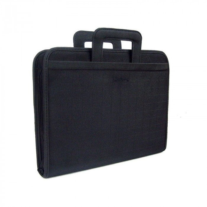 Mapa organizatorica Davidts Manhattan cu calculator, neagra, 38x29x4.8 cm