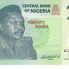 M1 - Bancnota foarte veche - Nigeria - 20 naira - 2007