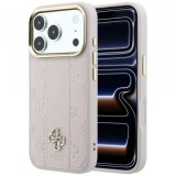 Husa MagSafe pentru Apple iPhone 18 Pro / 17 Pro, Guess, Stripe Peony 4G, Roz