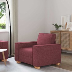 vidaXL Fotoliu canapea roșu vin, 60 cm, material textil
