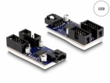 HUB cu 2 x pin header USB 2.0, Delock 61100