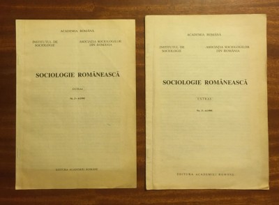 Mihai Merfea (cu autograf) - SOCIOLOGIE ROM&amp;Acirc;NEASCĂ (nr. 3-4/5-6 - 1995) foto