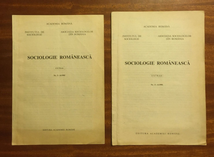 Mihai Merfea (cu autograf) - SOCIOLOGIE ROM&Acirc;NEASCĂ (nr. 3-4/5-6 - 1995)