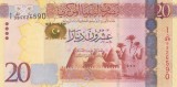 Bancnota Libia 20 Dinari (2013) - P79 UNC- ( serie 1 - vezi descriere )