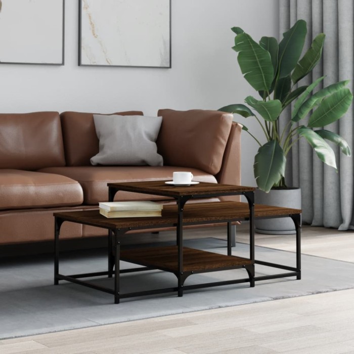 vidaXL Măsuță de cafea, stejar maro, 102x60x45 cm, lemn prelucrat 835318