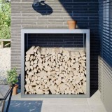 vidaXL Suport pentru lemne de foc, 100x40x100 cm, oțel inoxidabil 850973