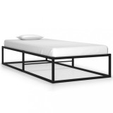 vidaXL Cadru de pat, negru, 90 x 200 cm, metal