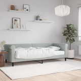 VidaXL Pat de zi cu saltea, gri deschis, 80x200 cm, catifea