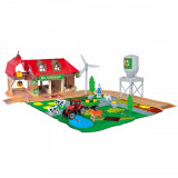 Set ferma cu tractor, Cool Machines, verde, 48 piese