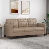 Cumpara ieftin Canapea cu 3 locuri, cappuccino, 180 cm, piele ecologică