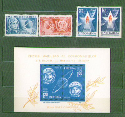 Romania 1963 - 2serii si colita neuzate MNH, LP 559, 563, 564 foto