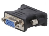 Convertor D-Sub 15pin HD la DVI-I 24+5 Negru