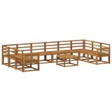 vidaXL Set de canapele de exterior 11 pcs natural Lemn Solid de Acacia 3385595