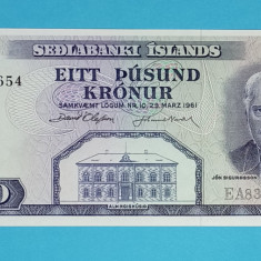Islanda 1.000 Kronur L1961 'Prima emisie Sedlabanki' UNC serie: EA 8381654