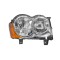 Far JEEP GRAND CHEROKEE (WH), 2008-07.2010, partea Dreapta, TYC, Tip=USA; tip bec HB3+HB4; manual; halogen