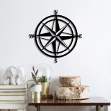 Cumpara ieftin Tablou metalic Compass Negru 55x55 cm