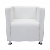 Cumpara ieftin Fotoliu cub, alb, piele ecologica