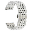 Curea metalica, compatibila Fossil Q Crewmaster, telescoape Quick Release, 22mm, Silver, Metal, Very Dream