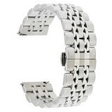 Curea metalica, compatibila Casio MDV106, telescoape Quick Release, 22mm, Silver, Metal, Very Dream