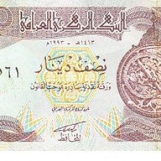 M1 - Bancnota foarte veche - Iraq - 1/2 dinar (half dinar)