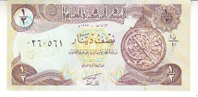 B11 6 - Bancnota foarte veche - Iraq - 1/2 dinar (half dinar) foto