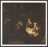 Dominica 1980 - Picturi celebre - &bdquo;Sf&acirc;nta familie&rdquo; de Rembrandt, Colita, MNH