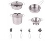 Set de bucatarie, ustensile, oale, sort, 10 elemente, MalPlay 109105