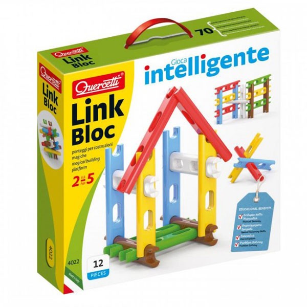 Set constructie Quercetti Link Bloc 12 piese
