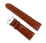 Cumpara ieftin Curea ceas piele naturala maro cusatura crem 24mm, Time Veranda