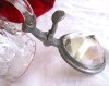 HALBA VINTAGE DE COLECTIE DIN STICLA CU CAPAC ZINC SI CRISTAL 15 CM 300 ML