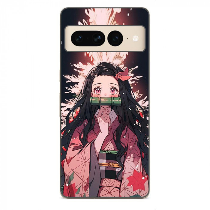 Husa compatibila cu Google Pixel 8 Pro Silicon Gel Tpu Model Demon Slayer Nezuko